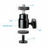 Picture of SLOW DOLPHIN Camera Hot Shoe Mount 1/4" with 1/4" Screw Adapter for Cameras Camcorders Smartphone Microphone Gopro LED Video Light Video Monitor Tripod Monopod