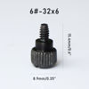 Picture of VAPKER 50PCS 6#-32x6 M3.5 PC Computer Case Thumbscrews Thumb Screws Black Zinc for Hard Drive Computer Case Motherboard Fan Power Graphics