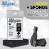 Picture of T.Taio Esponjabon Charcoal Soap Sponge - Cleansing Shower Scrubber - Cleaning Bath Wash Scrub - Oil Removal - Massage & Lather Foot, Elbow, & Face - Bathroom Accessories - Charcoal