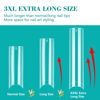 Picture of LIONVISON 3XL Clear NO C Curve Nail Tips for Acrylic Nails Professional, 240PCS Extra Long Tapered Square Nail Tips, 12 Sizes Straight Press On Gel Nail Tips for Nail Salons Home DIY