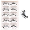 Picture of Veleasha Manga Lashes with Clear Band, 5 Pairs Pack False Eyelashes Natural Look Japanese Style Spike Anime Lashes (009)