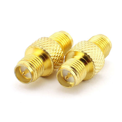 Picture of Maxmoral 2PCS RP SMA Female to RP SMA Female Connector Barrel Type RF Coax Coaxial Adapter