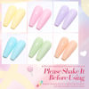 Picture of Born Pretty Pastel Gel Nail Polish Set Spring Summer Gel Polish Macaron Candy Sweet Color Gel Polish Easter Soft Pink Yellow Purple Blue Green Colors Collection Nail Art Gift Box 10ML 6PCS