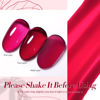 Picture of Born Pretty Jelly Burgundy Gel Nail Polish Sheer Milky Transparent Clear Burgundy Gel Nail Polish Nail Gel Polish Varnish 10ML