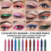 Picture of evpct 6Pcs Glitter Eyeliner Pencils Set delineadores de colores para ojos lapiz de ojos negro a prueba de agua Pink Rose Red Orange Purple Metallic Colorful Liquid Eye Liners Set for Women Waterproof