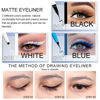 Picture of evpct 3Pcs White Blue Black Matte Waterproof Colored Eyeliner Liquid Eye Liner Color Set Liquid Eyeliner Colorful Eyeliner Pen Pencil Set Long Lasiting delineador de ojos de colores figuras 01+03+07