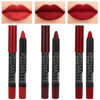 Picture of evpct 3Pcs Dark Ruby Deep Red Matte Lipstick and Lip Crayon Sticks Liner Pencil Set DNM Matte Lip Liner and Lipstick Set 24 Hour Lip Liners Crayon Waterproof labiales mate 24 horas originales 10&11&18