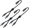 Picture of SIOCEN 3 Pack DC Power 1 Female to 2 Male 5.5mm x 2.1mm DC Power Supply Splitter Cable Cord, Y Splitter Adapter Wire,2 Way Y-Cable for Security CCTV Parking Camera, LED Strip Light