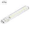 Picture of PATIKIL 6000-6500K Mini USB LED Light, 4 Pack 1.7W Portable Night LED Light Stick Slim Lamp Module for Camping Laptop Keyboard, Clear White Light