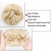 Picture of MORICA 1PCS Messy Hair Bun Hair Scrunchies Extension Curly Wavy Messy Synthetic Chignon for Women (24/613#(Pale Ash Blonde Mix Bleach Blonde))