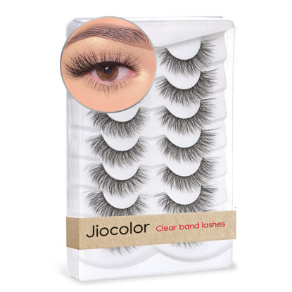 Picture of False Eyelashes Fluffy Wispy Curly Natural Lashes 3D Faux Mink Lashes 7 Pairs Jiocolor Volume Eye Lashes DJ-20