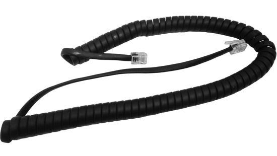 Picture of The VoIP Lounge Replacement 9 Foot Black Handset Receiver Cord for Polycom VVX Series IP Phone 101 150 201 250 300 301 310 311 350 400 401 410 411 450 500 501 600 601 1500