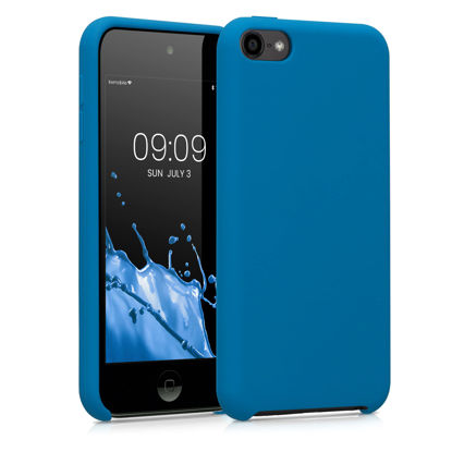 Picture of kwmobile TPU Silicone Case Compatible with Apple iPod Touch 6G / 7G (6th and 7th Generation) - Case Soft Flexible Protective Cover - Caribbean Blue