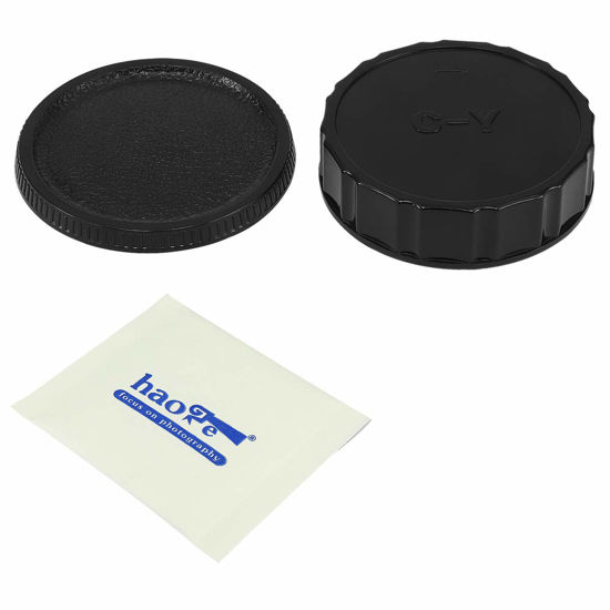 Picture of Haoge Camera Body Cap and Rear Lens Cap Cover for Contax Yashica C/Y CY Mount Camera Lens