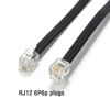 Picture of Seefeful (3 Pack RJ12 Cable 3ft Phone Cord RJ12 6P6C Male to Male Straight Wired for Both Data and Voice Use Black (Black / 3Feet)