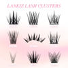 Picture of LANKIZ Lash Clusters DIY Lash Extensions Individual Lashes Natural Eyelash Clusters Extensions Soft and Lightweight Resuale Wide Band Cluster Lashes for Home Use (Cluster-33,C-12mm)