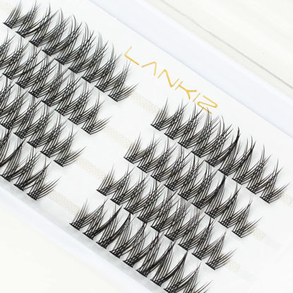 Picture of LANKIZ Individual Lashes Natural Cluster Lashes, DIY Lash Extension, Lash Cluster at Home - Style Sunflower