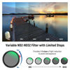 Picture of NEEWER 52mm Black Diffusion 1/4 Effect with ND2-ND32 Variable ND Filter 2 in 1, HD Neutral Density Filter with Mist Dreamy Cinematic Features, Water Repellent/Scratch Resistant/Dust Proof, No X Cross