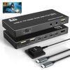 Picture of USB C KVM Switch 4K@60Hz, USB C Switcher for 2 Computers Share 1 HDMI Monitor & 100W Charging & 3 USB 2.0 Ports, with Wired Remote and 2 USB-C Cables