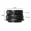 Picture of 7artisans 25mm F1.8 Manual Focus Portrait Lens for Sony E Mount Cameras Like A7 A7II A7R A7RII A7S A7SII A6500 A6300 A6000 A5100 A5000 EX-3 NEX-3N NEX-3R NEX-F3K NEX-5 NEX-5N - Black