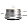 Picture of 7artisans 25mm F1.8 APS-C Manual Focus Lens for Sony Emount Cameras Like A7 A7II A7R A7RII A7S A7SII A6500 A6300 A6000 A5100 A5000 EX-3 NEX-3N NEX-3R NEX-F3K NEX-5 NEX-5N (Silver)