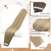 Picture of Full Shine Balayage Blonde Tape in Human Hair 6/27/60 Tape in Hair Extensions Real Human Hair Ombre Hair Extensions Tape in Balayage Remy Hair Tape on Hair Extensions for Women 22 Inch 50 Gram 20pcs