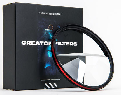 Picture of Creator FX Split Glass Prism Lens Filter | Half Kaleidoscope Filter for DSLR Cameras | Special Effects Rotating Glass | Fractal Filter to Refract Multiple Images (Fits 82mm, 77mm, 72mm, 67mm Ø)