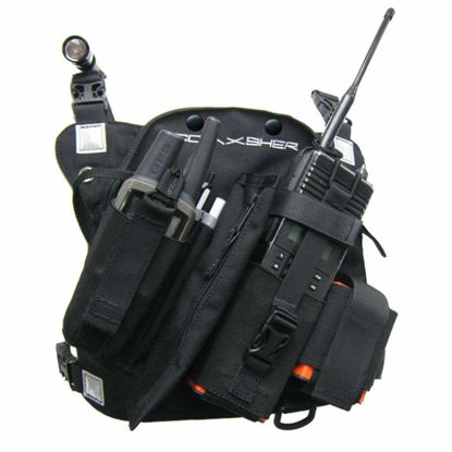 Picture of COAXSHER Radio Chest Harness Rig for 2 Way Radio, GPS and Hand Held Electronics | Ideal for Tactical Search and Rescue, Ski Patrol, Military and Emergency Response Personnel (RCP-1 Pro)