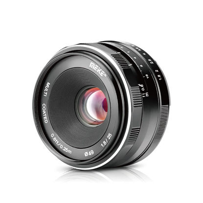 Picture of Meike 25mm F1.8 APS-C Large Aperture Wide Angle Lens Manual Focus Lens Compatible with Sony E Mount Mirrorless Cameras NEX 3 3N 5 NEX 5T NEX 6 7 A6400 A5000 A5100 A6000 A6100 A6300 A6500 A6600 A6700