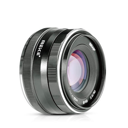 Picture of Meike 50mm f2.0 Large Aperture APS-C Manual Focus Lens Compatible with Sony E Mount Mirrorless Camera NEX 3 3N 5 NEX 5T NEX 5R NEX 6 7 A6400 A5000 A5100 A6000 A6100 A6300 A6500 A6600