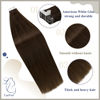 Picture of LAAVOO Tape in Hair Extensions Human Hair 26 Inches Chocolate Brown Tape in hair Extensions Real Human Hair Long Straight Brown Hair Extensions for Black Women 50 Gram 20 Pieces