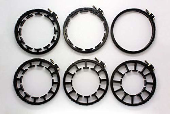 Picture of Cinematics Set 6 Lens Gear Rings Belt for Follow Focus 60~116mm for DSLR Camera Lens Pro Mod 0.8 Black New