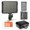 Picture of NEEWER Dimmable 176 LED Video Light Lighting Kit: 176 LED Panel 3200-5600K, 2 Pieces Rechargeable Li-ion Battery, USB Charger and Portable Durable Case for Canon, Nikon, Pentax, Sony DSLR Cameras