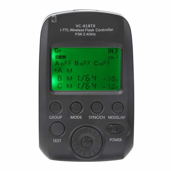 Picture of Akozon Flash Trigger VC-818TX I-TTL High Speed Sync Flash Trigger 2.4G Wireless Transmitter Support 8 Channels 30 ID for Nikon Camera