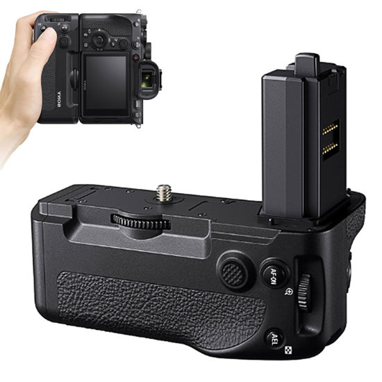 Picture of HAPPYPOPO Battery Grip for Sony A7IV A9II A7RIV Camera, Replacement for Sony VG-C4EM,Used to Replace FZ100 Rechargeable Lithium-ion Battery