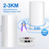 Picture of Fretech Wireless Bridge Set 900Mpbs 5.8G WiFi Outdoor CPE Point to Point Long Range up to 2-3KM CPE200 with 12dBi High-Gain Antenna，24V PoE Power, IP65 Waterproof,2-Pack, White