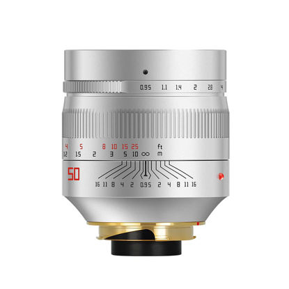 Picture of TTArtisan 50mm F0.95 APSH Full Frame Manual Focus Lens Large Aperture Aluminum Lens for M Mount Cameras Compatible with M240 M3 M6 M7 M8 M9 M9p M10 (Sliver)