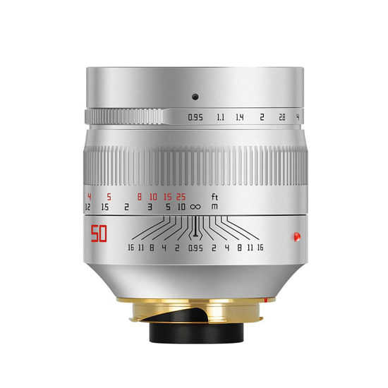 Picture of TTArtisan 50mm F0.95 APSH Full Frame Manual Focus Lens Large Aperture Aluminum Lens for M Mount Cameras Compatible with M240 M3 M6 M7 M8 M9 M9p M10 (Sliver)