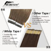 Picture of Moresoo Tape in Blonde Hair Extensions 24 Inch Human Hair Extensions Tape in 20pcs Double Sided Tape in Extension #8/22/8 Ash Brown to Blonde Highlighted Light Blonde Tape in Straight Hair 50g