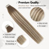 Picture of Moresoo Tape Hair Extensions Human Hair 24 Inch Blonde Ombre Tape in Hair Extensions 20pcs Tape in Remy Hair Brown and Platinum Blonde Seamless Tape on Real Hair Extension 50g