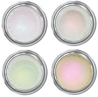 Picture of Concrete Minerals White MultiChrome Eyeshadow, Intense Color Shifting, Longer-Lasting With No Creasing, 100% Vegan and Cruelty Free, Handmade in USA, 6 Grams Loose Mineral Powder (Lollipop)