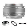 Picture of TTArtisan 50mm F2 Full Frame Large Aperture Manual Portrait Lens for Fuji X XF Mount Camera XT4 XT10 XT20 XT30 XT200 XS10 XA3 XA5 X100V XE2 XE2S XE3 Silver