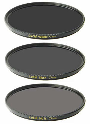 Picture of LU?ID Set of 3 77mm ND1000 ND64 ND16 MC Filter German Schott Glass Brass Frame Luzid 77 ND