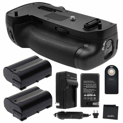 Picture of Battery Grip Bundle F/Nikon D750: Includes MB-D16 Replacement Grip, 2-Pk EN-EL15C / EN-EL15 Replacement Long-Life Batteries, Charger, UltraPro Accessory Bundle