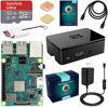 Picture of LABISTS Raspberry Pi 3 B+ (B Plus) Starter Kit with 32GB Micro SD Card Noobs, Model B Plus Motherboard, Premium Black Case, 5V 3A On/Off Power Supply, HDMI Cable, SD Card Reader, Copper Heat Sinks