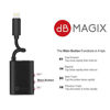 Picture of dB MAGIX AC2 Mini Hi-Fi Lightning Headphone Amplifier 100Ω Drive Ability MFi Certified Lightning to 3.5mm with Charging Port for iPhone X iPhone 8 iPhone 7