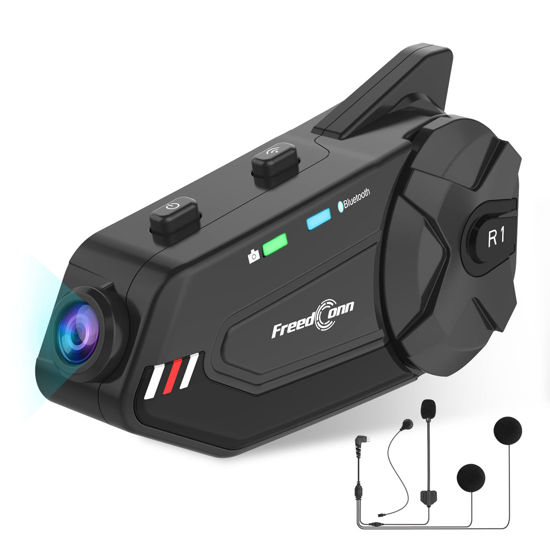 GetUSCart FreedConn Motorcycle Camera Helmet Bluetooth Headset