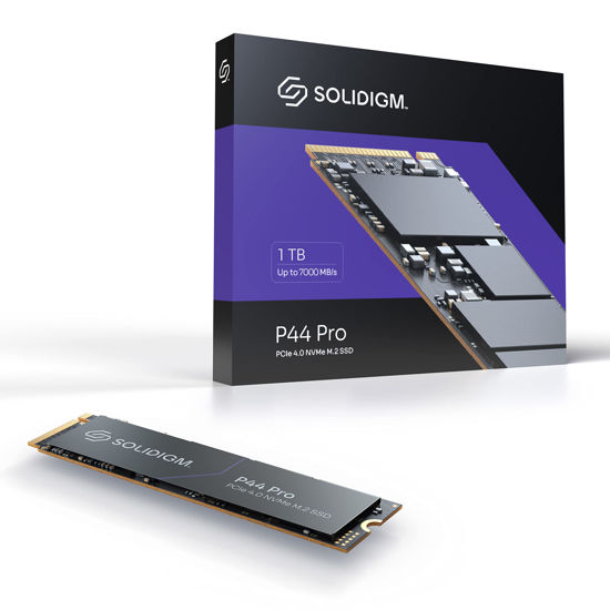 Picture of Solidigm™ P44 Pro Series 1TB PCIe GEN 4 NVMe 4.0 x4 M.2 2280 3D NAND Internal Solid State Drive, Read/Write Speed up to 7000MB/s and 6500MB/s, SSDPFKKW010X7X1…