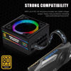 Picture of ESGAMING 750 Watt Power Supply, 80 Plus Gold, Fully Modular RGB Power Supply, ATX 12V Active PFC Switching Power Supply, 5 Year Warranty