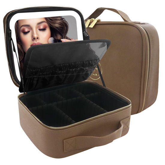 Nelio Travel Adjustable Compartment Beauty Cosmetic Makeup Bag with LED  Mirror Pink | BIG W